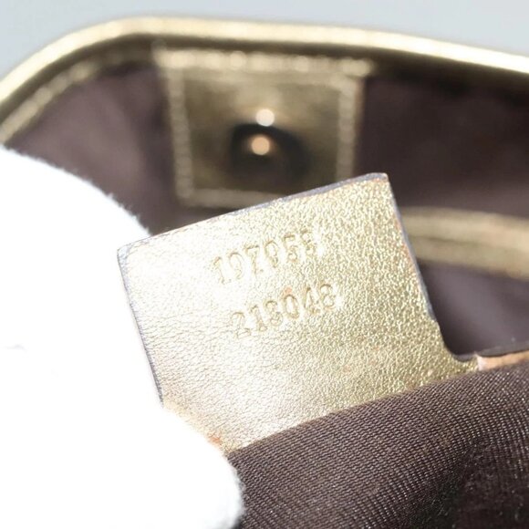GUCCI GG Crystal Tote Bag Coated Canvas Beige Gold - Picture 10 of 15